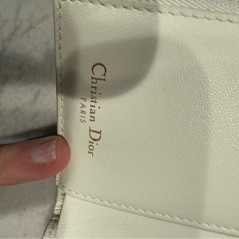 Christian Dior Lotus Wallet Tri-fold Pink and Cream FULL INCLUSION - Picture 10 of 16